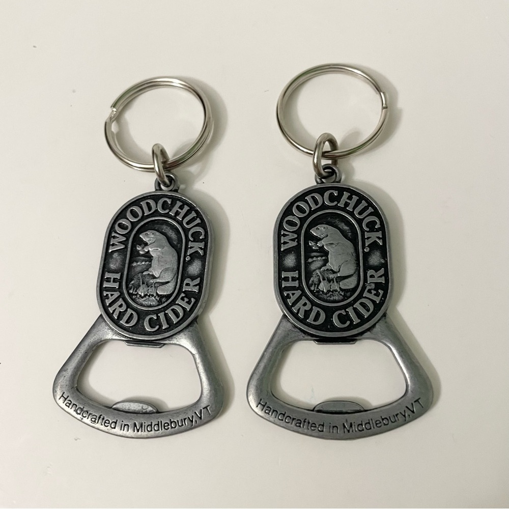Woodchuck Hard Cider Beaver Bottle Opener Keychain Lot of 2
